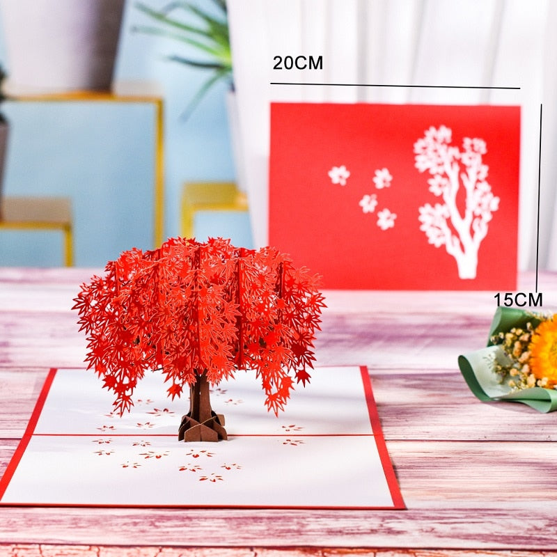 Pop-Up Flower Card Flora 3D Greeting Card for Birthday Mothers Father&#39;s Day Graduation Wedding Anniversary Get Well Sympathy