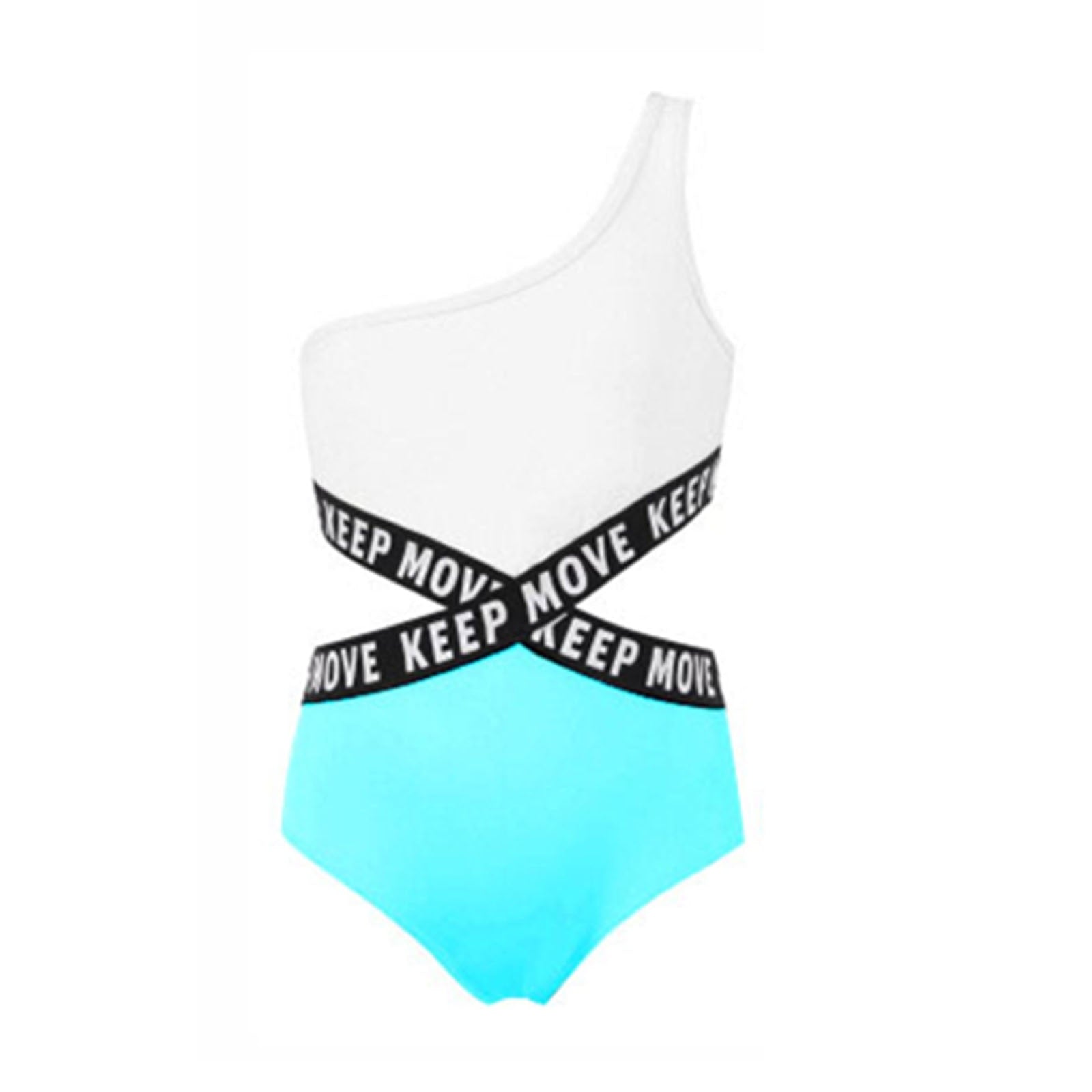 Teenager Girl One Piece Swimsuit One Shoulder Print Child Girl Bathing Suits Monokini Bandage Children Swimwear Kids Swim Wear