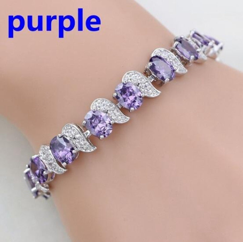 Exquisite Mysterious Lucky Color Crystal Bracelet Charm Bride Engagement Wedding Jewelry Gift Mother\&#39;s Day Gift