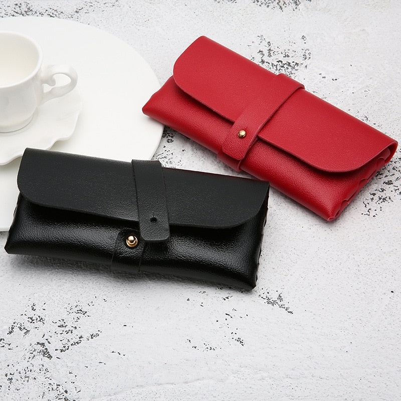 Glasses Case Women Leather Soft Glasses Bag Fashion Portable Sunglasses Box Bag Accessories Eyeglasses Case Sunglasses Box