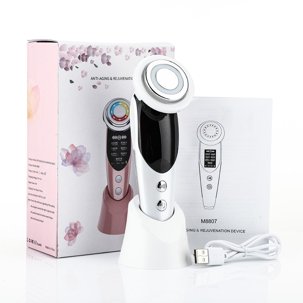 7 in 1 Face Lift Devices EMS RF Microcurrent Skin Rejuvenation Facial Massager