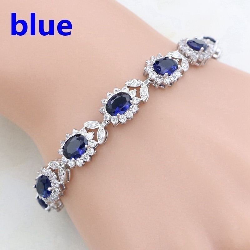 Exquisite Mysterious Lucky Color Crystal Bracelet Charm Bride Engagement Wedding Jewelry Gift Mother\&#39;s Day Gift