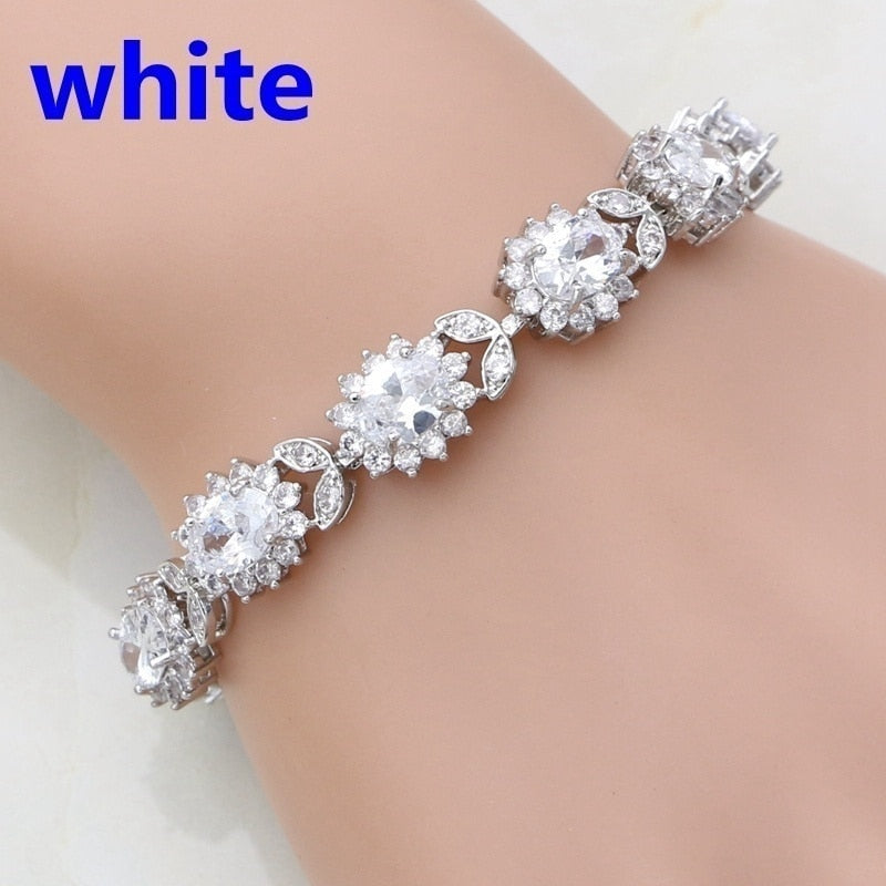 Exquisite Mysterious Lucky Color Crystal Bracelet Charm Bride Engagement Wedding Jewelry Gift Mother\&#39;s Day Gift