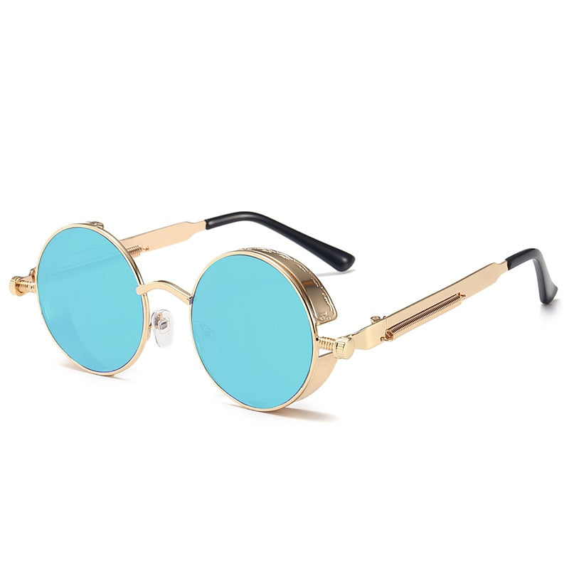 2023 Metal Steampunk Sunglasses Men Women Fashion Round Glasses Brand Design Vintage Sun Glasses High Quality Oculos de sol