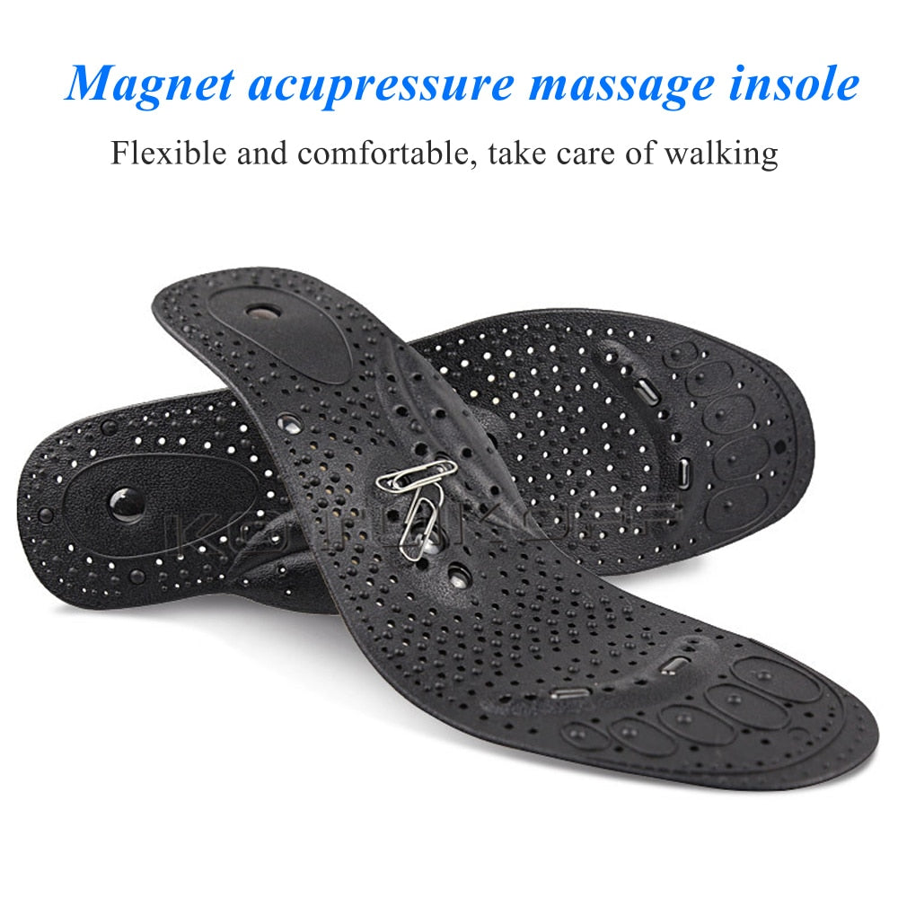 Magnetic Silicone Gel Insoles Weight Loss Therapy Slimming Arch Support Shoes Pads Therapy Massage Foot Acupressure Pad Insert
