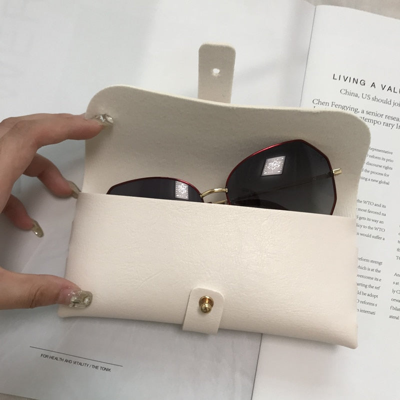 Glasses Case Women Leather Soft Glasses Bag Fashion Portable Sunglasses Box Bag Accessories Eyeglasses Case Sunglasses Box