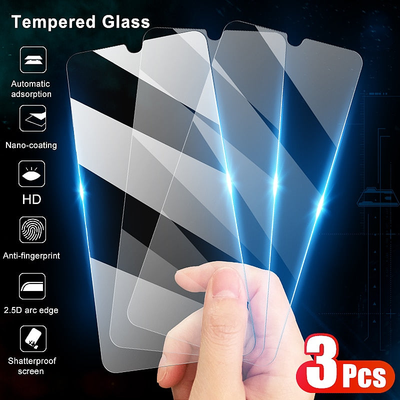 3Pcs Tempered Glass For Huawei Mate 30 20 10 Lite 20X Screen Protector on Huawei P30 Lite P Smart 2019 Z Protective Glass Film