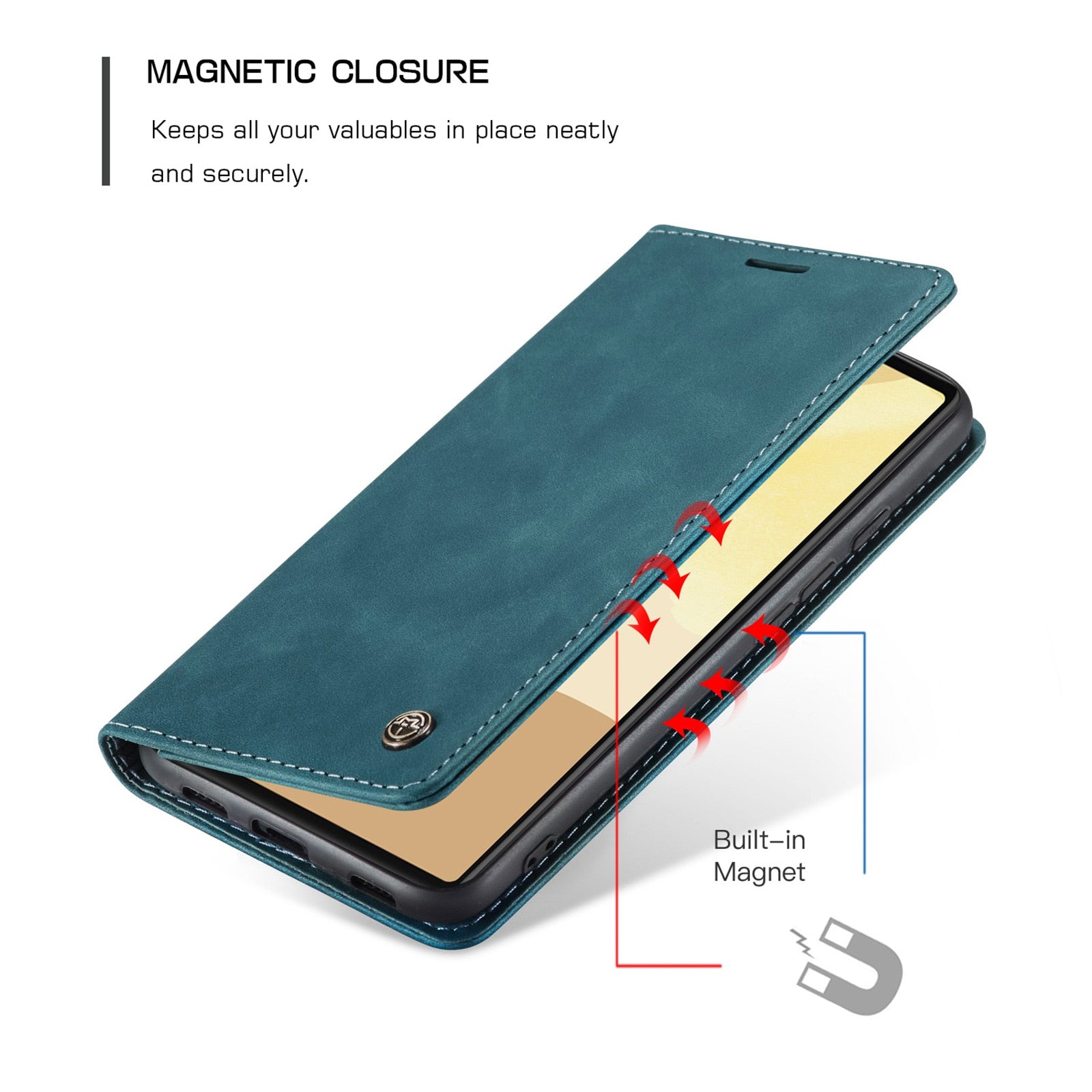 for Google Pixel 6 Pro Leather Case,CaseMe Retro Purse Luxury Magneti Card Holder Wallet Cover For Google Pixel 6