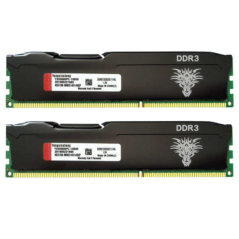 DDR3 DDR4 RAM 4GB 8GB 1333 1600 2133 2400 2666 3200 MHz Desktop Memory  Non-ECC Unbuffered DIMM cooling vest black