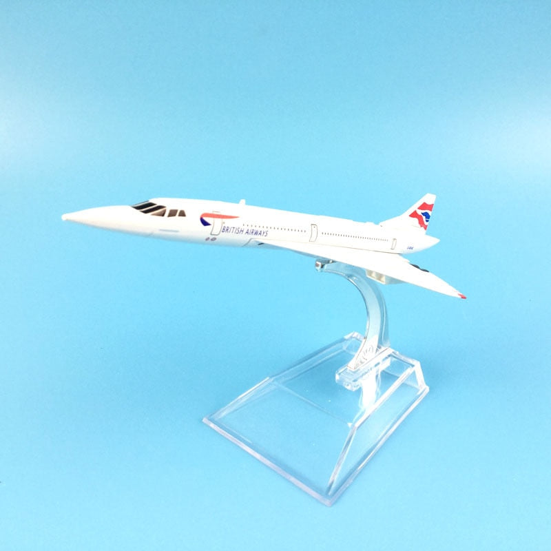 Aircraft Model Diecast Metal Plane Airplanes 16cm Airplane Model   1:400 British Airways Concord Plane Toy Gift Free Shipping