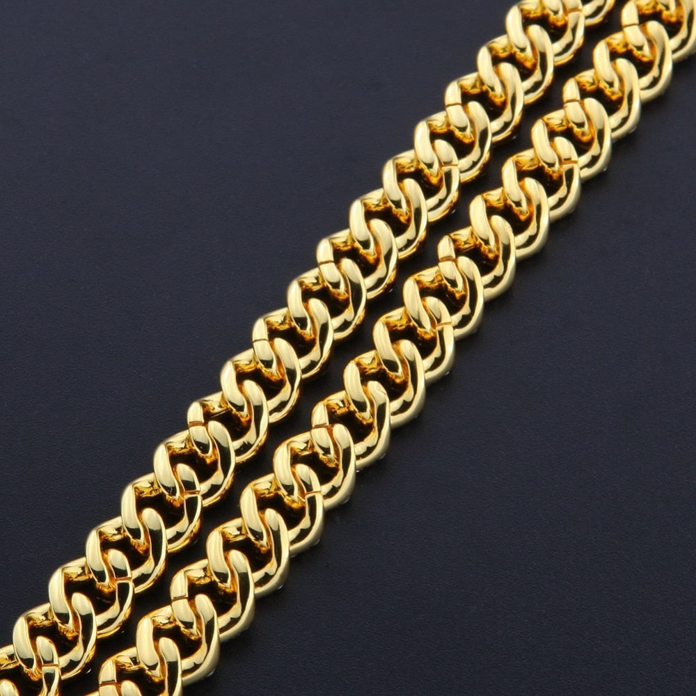 UWIN 9mm Cubic Zirconia Cuban Link Bracelets For Men Women Fashion Hiphop Gold Silver Color Bling Bracelet Jewelry Drop shipping