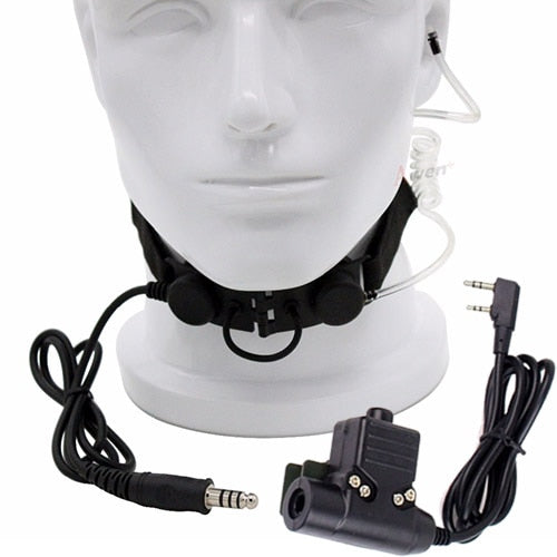 Z Tactical Throat Mic Z003 Air Tube Headset with U94 PTT for Two Way Radio BaoFeng UV-5R UV-5X UV-82 TYT TH-UV8000D Retevis H777