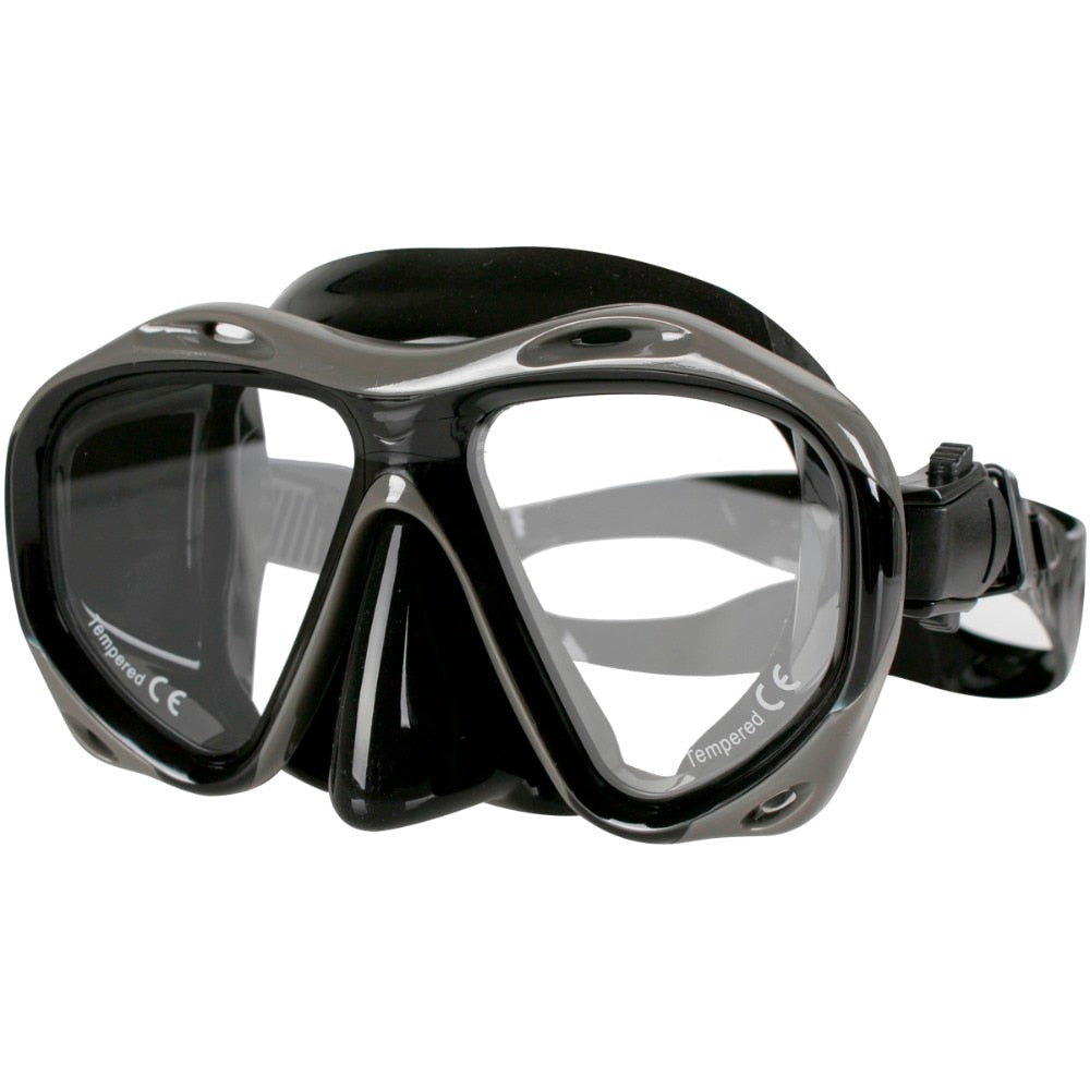 Copozz Brand Professional Underwater Hunting Diving Mask Scuba Free Diving Snorkeling Mask Flexible Silicone Large Frame Glasses