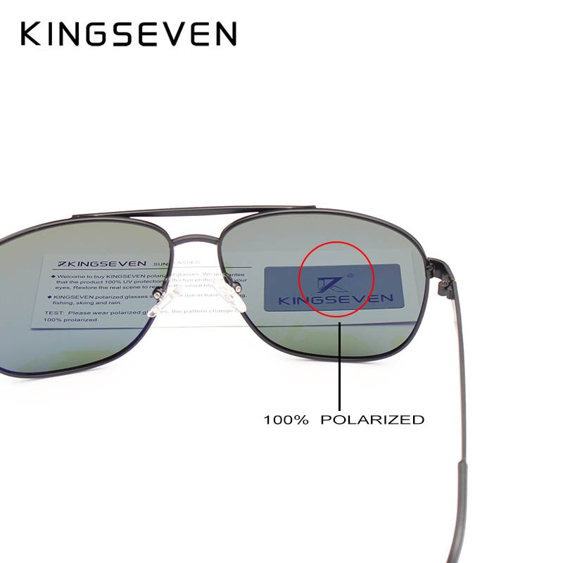 KINGSEVEN 2019 Stainless Steel Square Sunglasses Men&#39;s Polarized Mirror Sun Glasses Pilot Female Eyewears Accessories N738