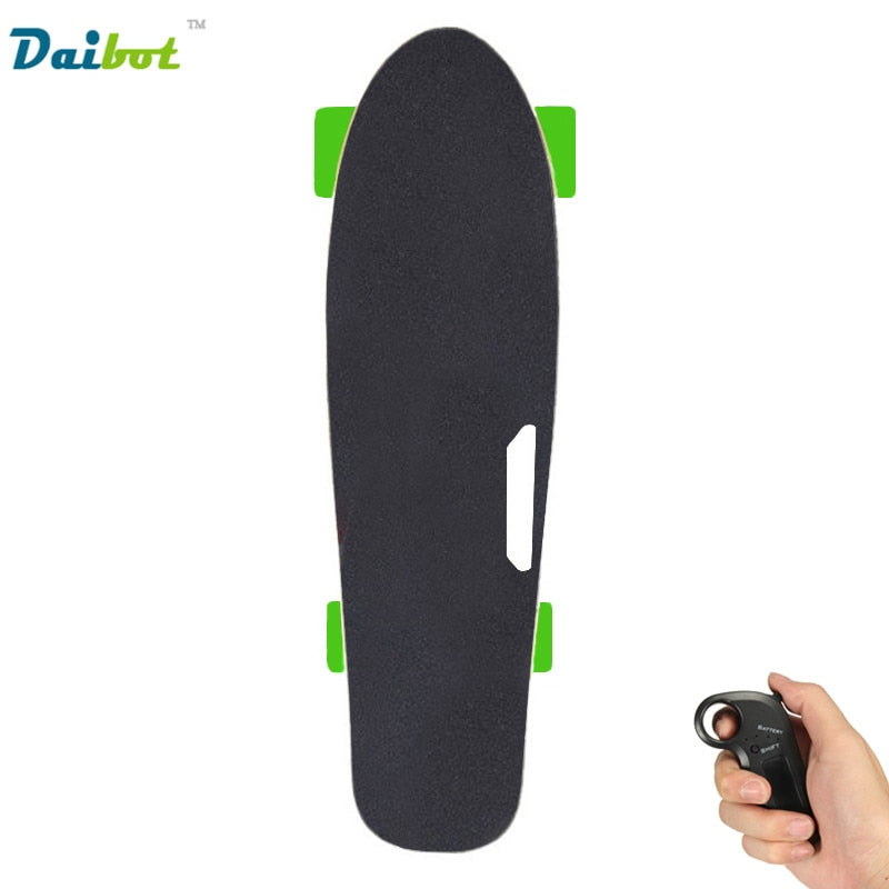 New 4 Wheel Electric Skateboard Hub Motor Wireless Remote Controller Children&#39;s Scooter Small Fish Plate Skate Board for Kids