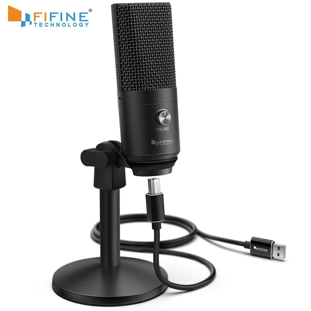 FIFINE USB Microphone for laptop and Computers for Recording Streaming Voice overs Podcasting for Audio&amp;Video K670