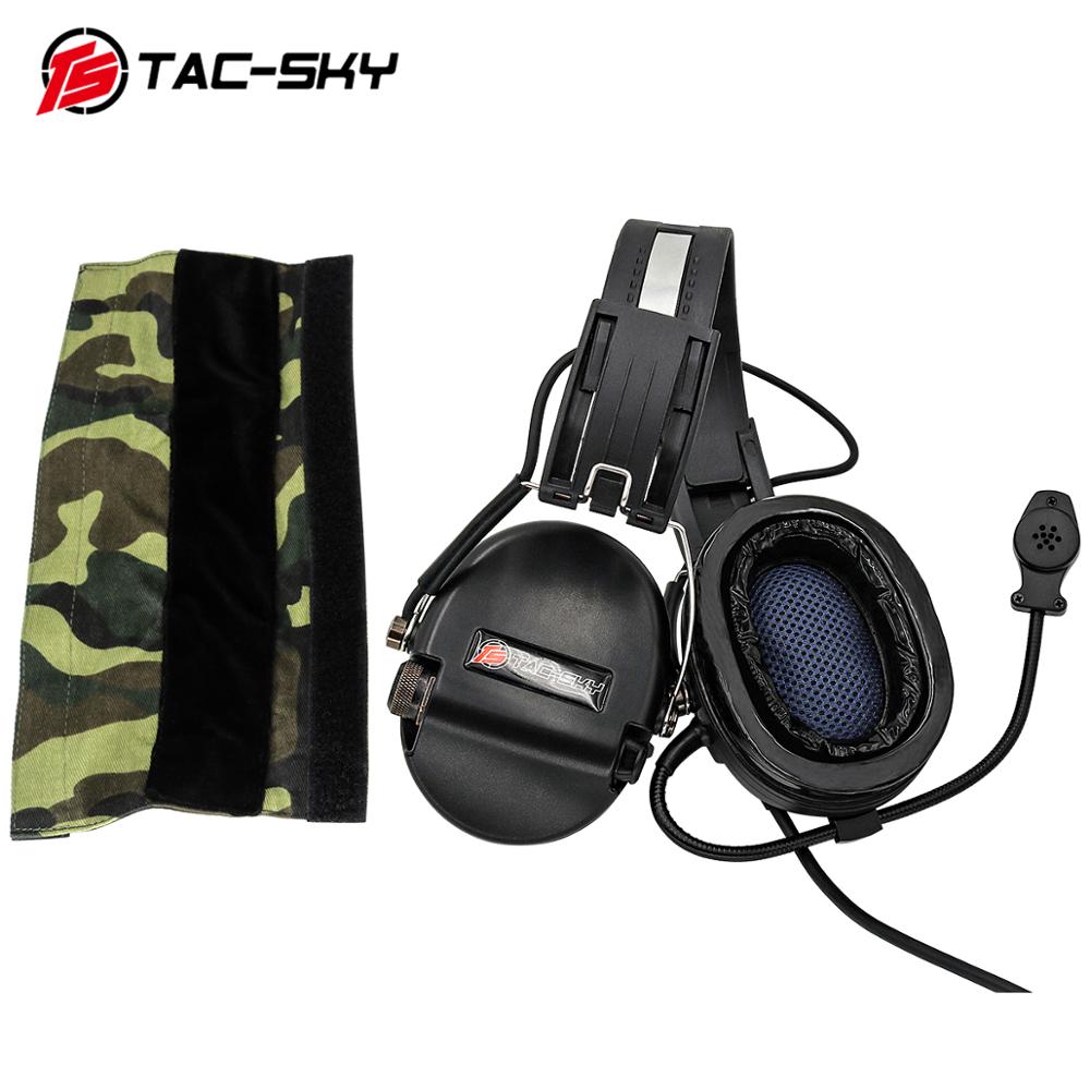 TAC-SKY SORDIN tactical noise reduction pickup aviation pilot headset hunting sport Airsofte shooting tactical SORDIN headset BK