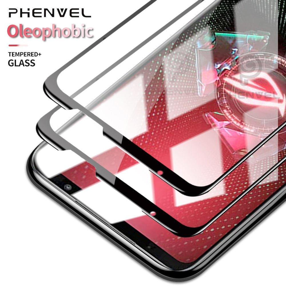 Tempered Glass Screen Protector For Asus Rog Phone 5 3 6D 2 5S 6 Pro Oleophobic Protective Glass