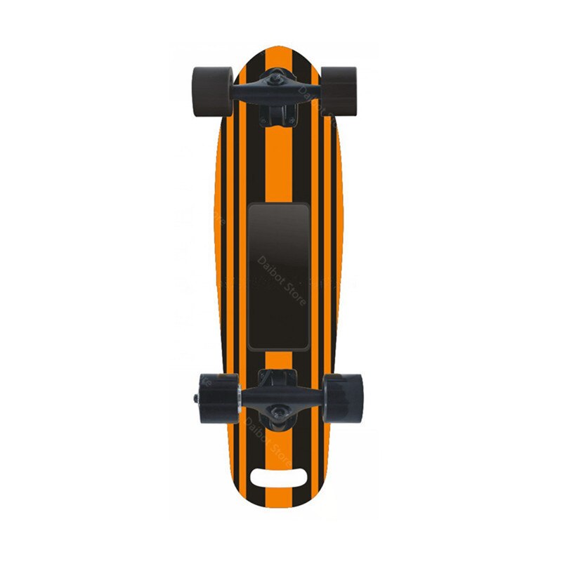 New Four Wheels Electric Skateboard Mini Electric Scooters Dual Motor 300W 24V Portable Electric Scooter Red/Orange For Children