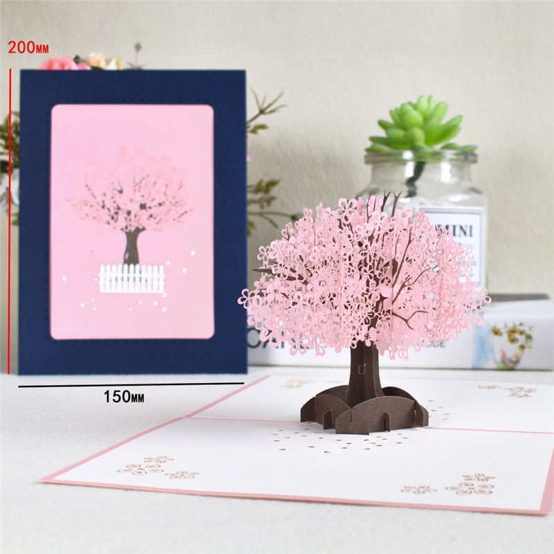 Pop-Up Flower Card Flora 3D Greeting Card for Birthday Mothers Father&#39;s Day Graduation Wedding Anniversary Get Well Sympathy