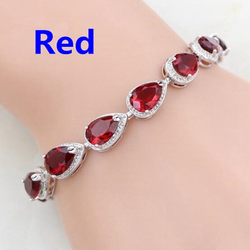 Exquisite Mysterious Lucky Color Crystal Bracelet Charm Bride Engagement Wedding Jewelry Gift Mother\&#39;s Day Gift