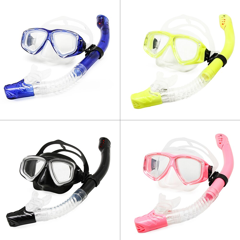 Optical Diving Gear Kit Myopia Snorkel Set, Different Strength for Each Eye, Nearsighted Dry Top Scuba Mask