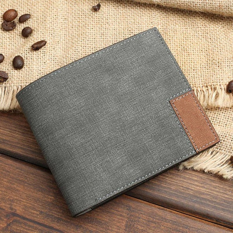 Custom Picture Wallet Men Short Leather Ultra-Thin Fashion Simple Diy Personalized Image Lettering Photo Purse Father&#39;s Day Gift