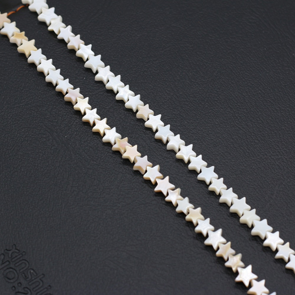 Natural shell beads mother of pearl pentacle shape loose spacer beaded for jewelry making DIY necklace bracelet accessories