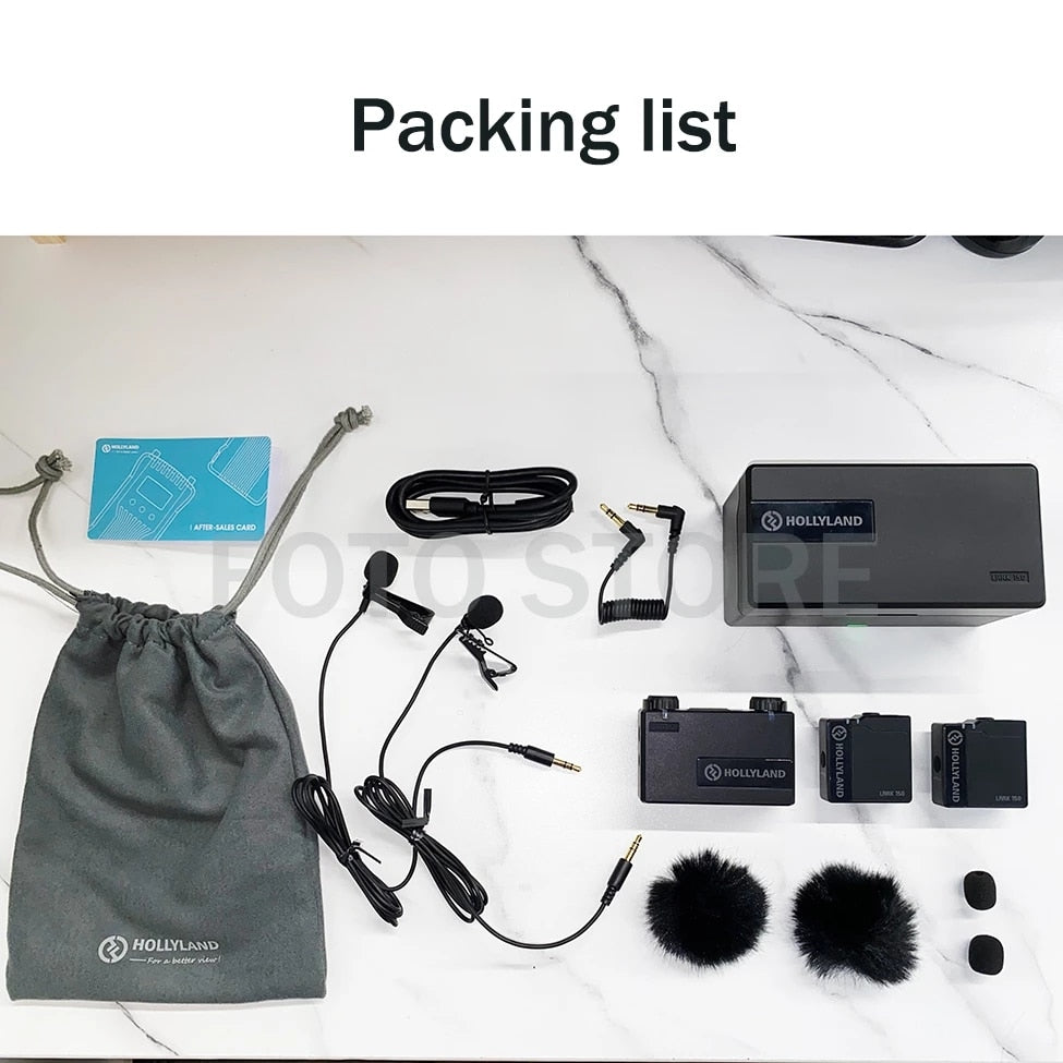 150 Duo Wireless Lavalier Microphone Mic 2.4G Hz Charging Box