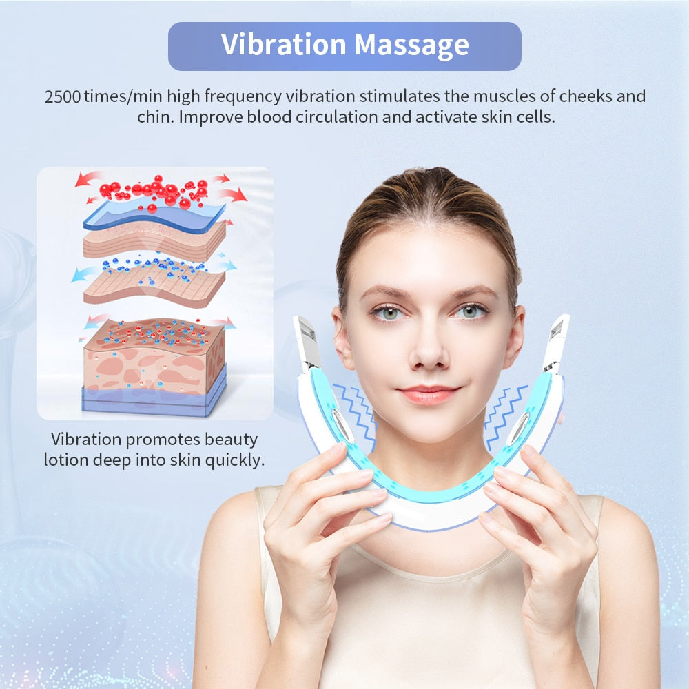 ANLAN V-Face Lifting Device EMS Massage Double Chin Remove V-shaped Red/Blue LED Light Therapy Face Slimming Face Lift Device