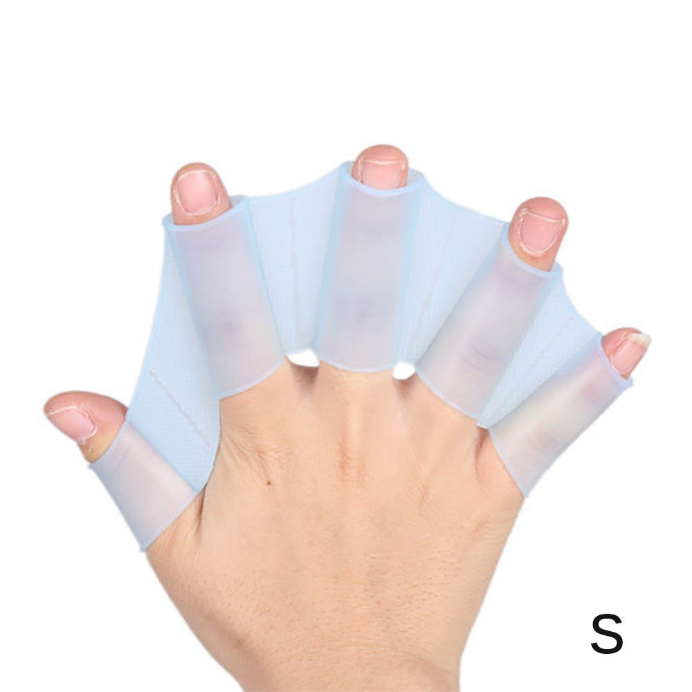 Finger Webbed GlovesFins Hand Web Flippers Training  Silicone Swim Gear Webbed Gloves Diving Gloves Universal Swimming Tool