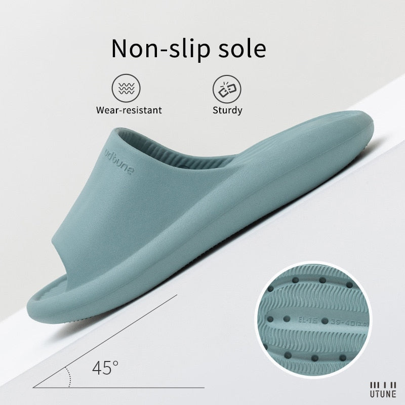 UTUNE EVA Slippers Men Shoes Indoor Bathroom Slides Summer Thick Sole Soft Non-slip Women Slipper Sandals Platform Shoe Men