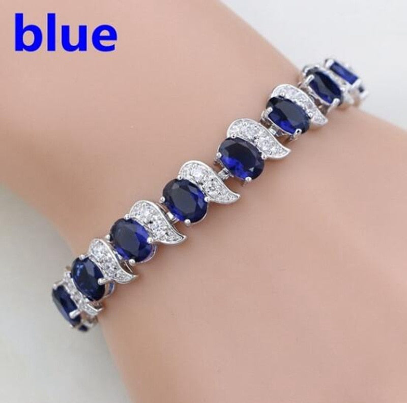 Exquisite Mysterious Lucky Color Crystal Bracelet Charm Bride Engagement Wedding Jewelry Gift Mother\&#39;s Day Gift