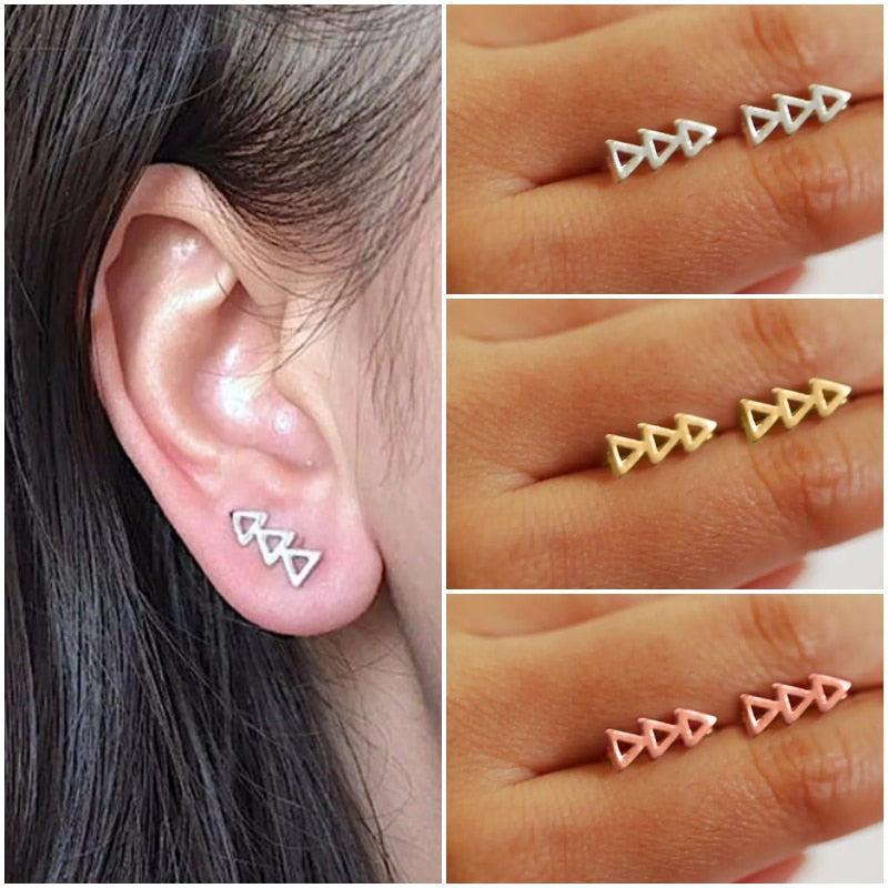 Huitan Minimalist Women Hook Earrings Everyday Accessories Fashion Versatile Girls Ear Earrings Fancy Gift Drop Shipping Jewelry