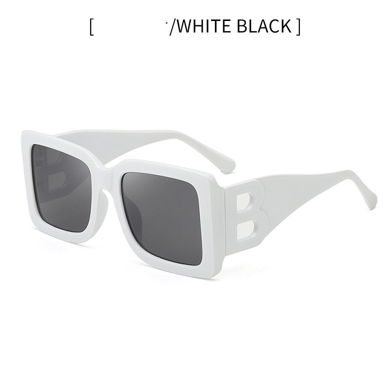 Imwete Oversized Square Sunglasses Women Retro Black Gradient Sun Glasses for Men Big Frame Sunglass UV400 Eyeglasse Shades