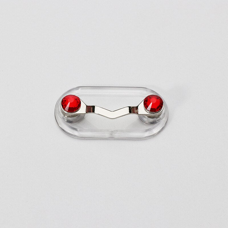 Magnetic Hang Eyeglass Holder Pin Brooches Fashion Multi-function Portable Clothes Clip Buckle Magnet Glasses Headset Line Clips