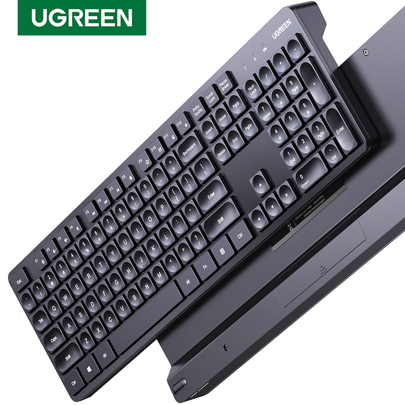 UGREEN Keyboard Mouse Wireless 2.4G English Russian Keycap For Work Office Gaming PC Accessories Mice Pads 104 Keycaps Keyboard