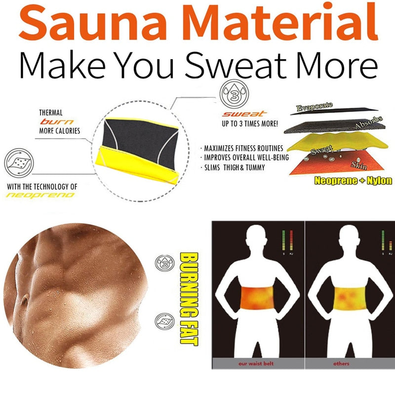 LANFEI Men Waist Trainer Belt Body Shaper Belly Wrap Neoprene Sauna Slimming Sweat Shapewear Workout Fitness Weight Loss Corset