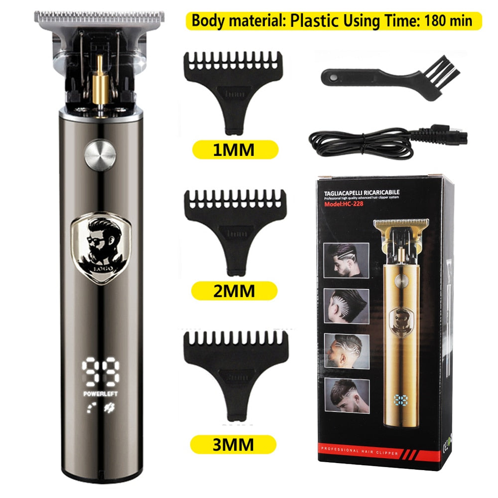 2022 New T9 Electric Hair Clipper Hair Trimmer For Men USB Rechargeable Electric Shaver Beard Barber Adults Hair Cutting Machine