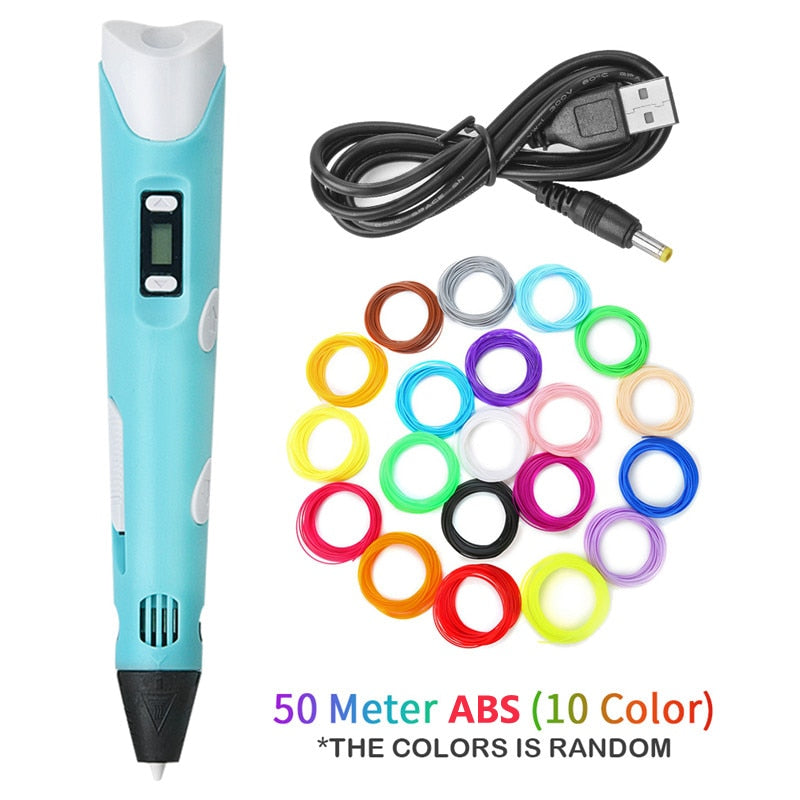 DIY 3D Printing Pen 5V 3D Pen Pencil 3D Drawing Pen Stift PLA Filament For Kid Child Education Hobbies Toys Birthday Gifts