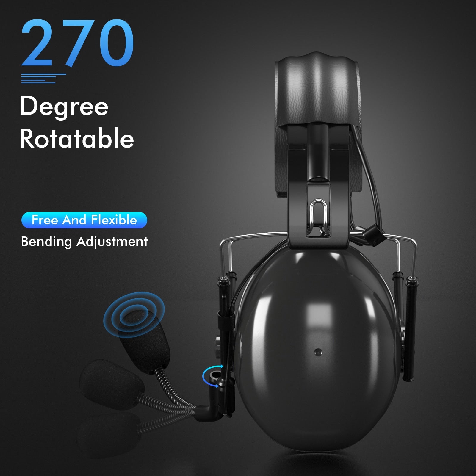 Artudatech Aviation Headset Noise Cancelling Pilot Headset 7.1mm Plug Excellent Acoustic Design Earphone