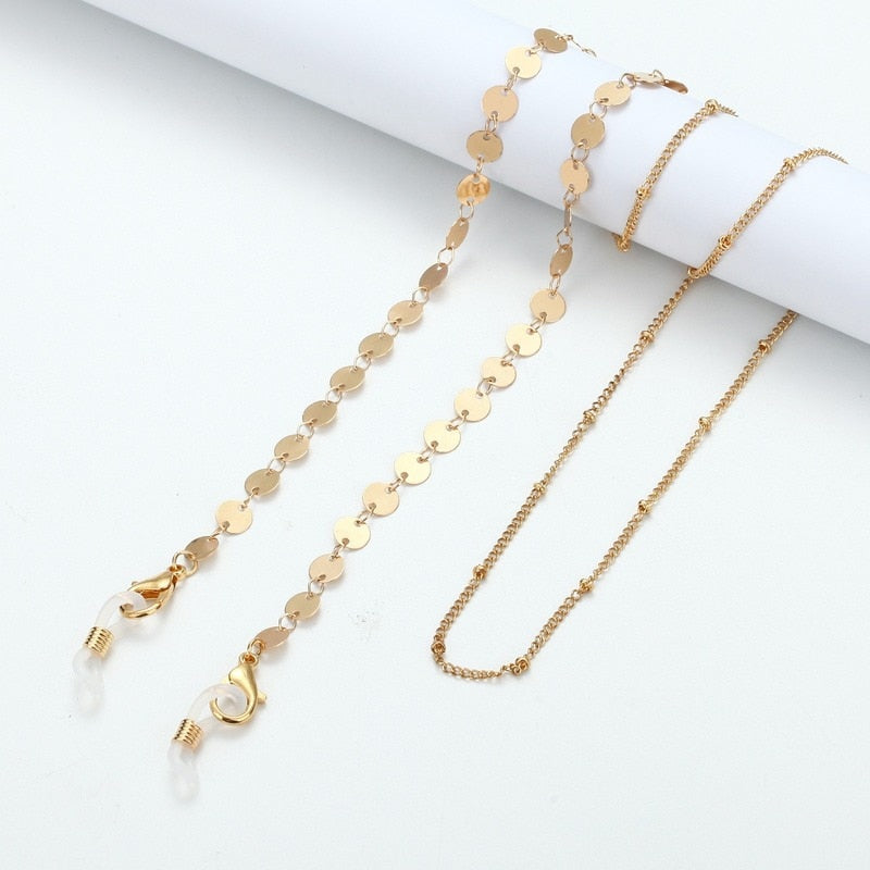 2023 Fashion Pearl Zircon Glasses Chain Neck New Jewelry for Women Rose Charm Sunglasses Mask Holder Lanyard Glasses Accessories