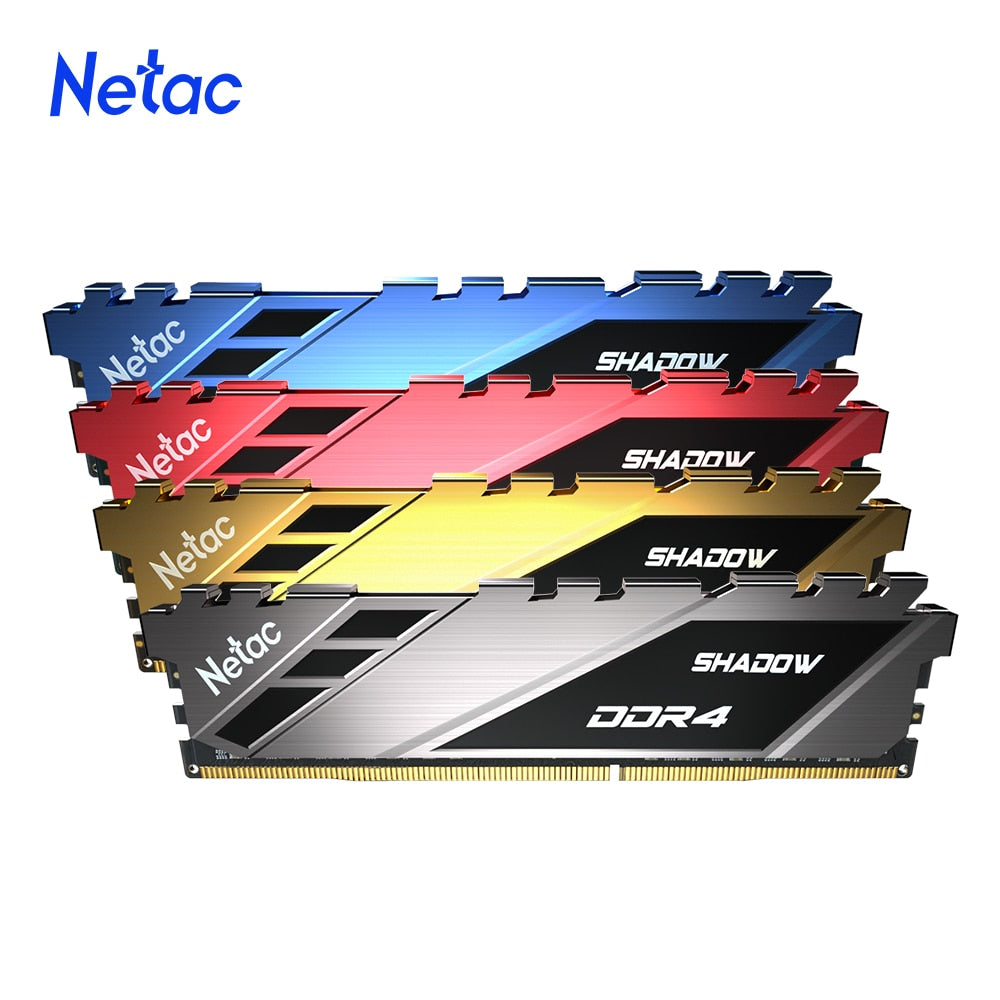 ذاكرة الوصول العشوائي Netac DDR4 8GB 16GB الذاكرة DDR4 3200mhz 3600mhz 2666mhz وحدات الذاكرة رام بالوعة الحرارة للوحة الأم Intel XMP2.0 AMD