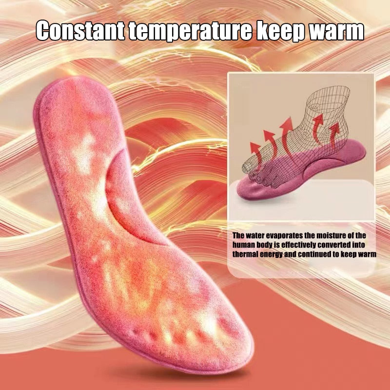 Self-heated Insoles Foot Massage Thermal Thicken Insole Memory Foam Shoe Pads Winter Warm Men Women Sports Shoes Pad Accessories