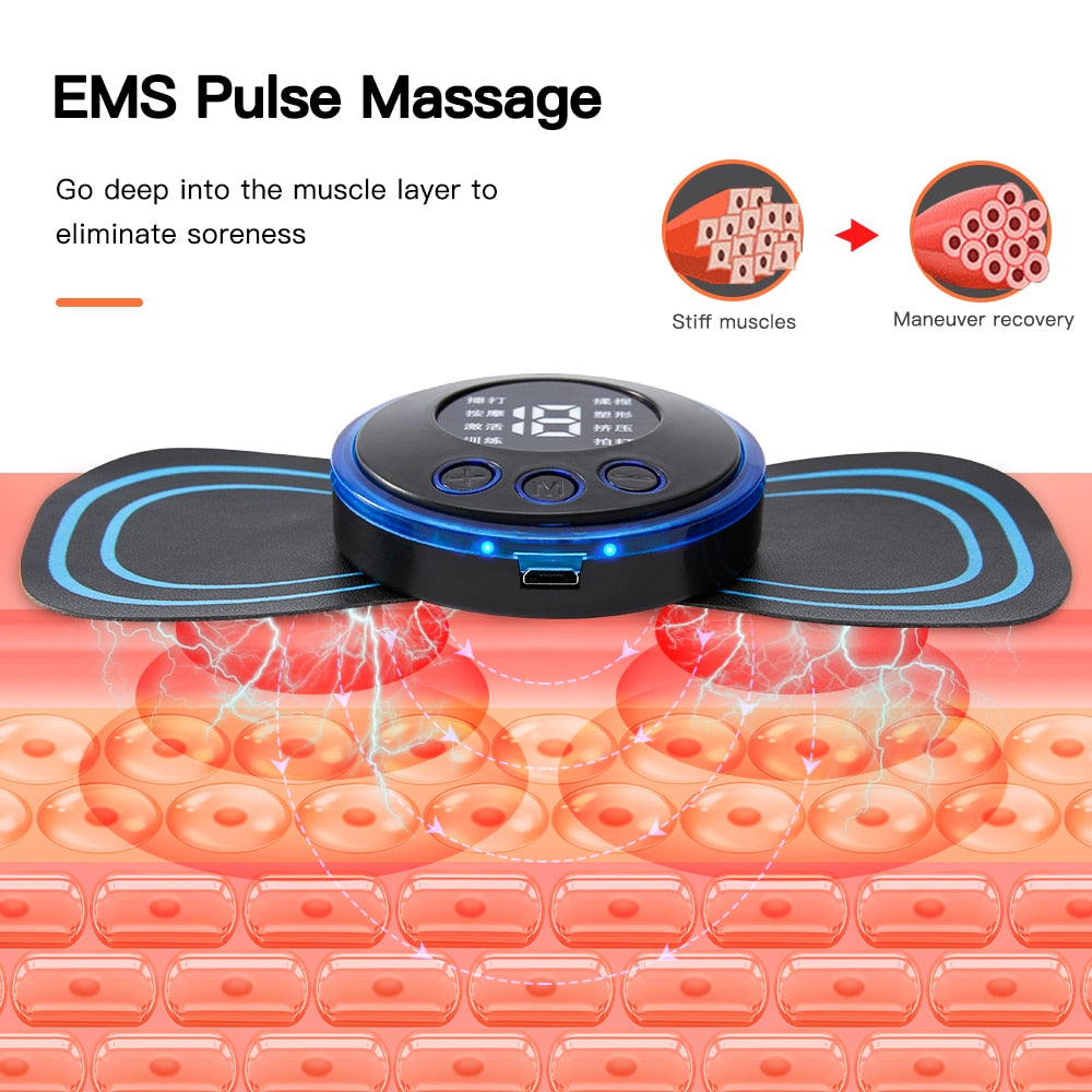 Neck Rechargeable Massager Electric Neck Massage EMS Cervical Vertebra Massage Patch for Muscle Pain Relief,Support Dropshipping