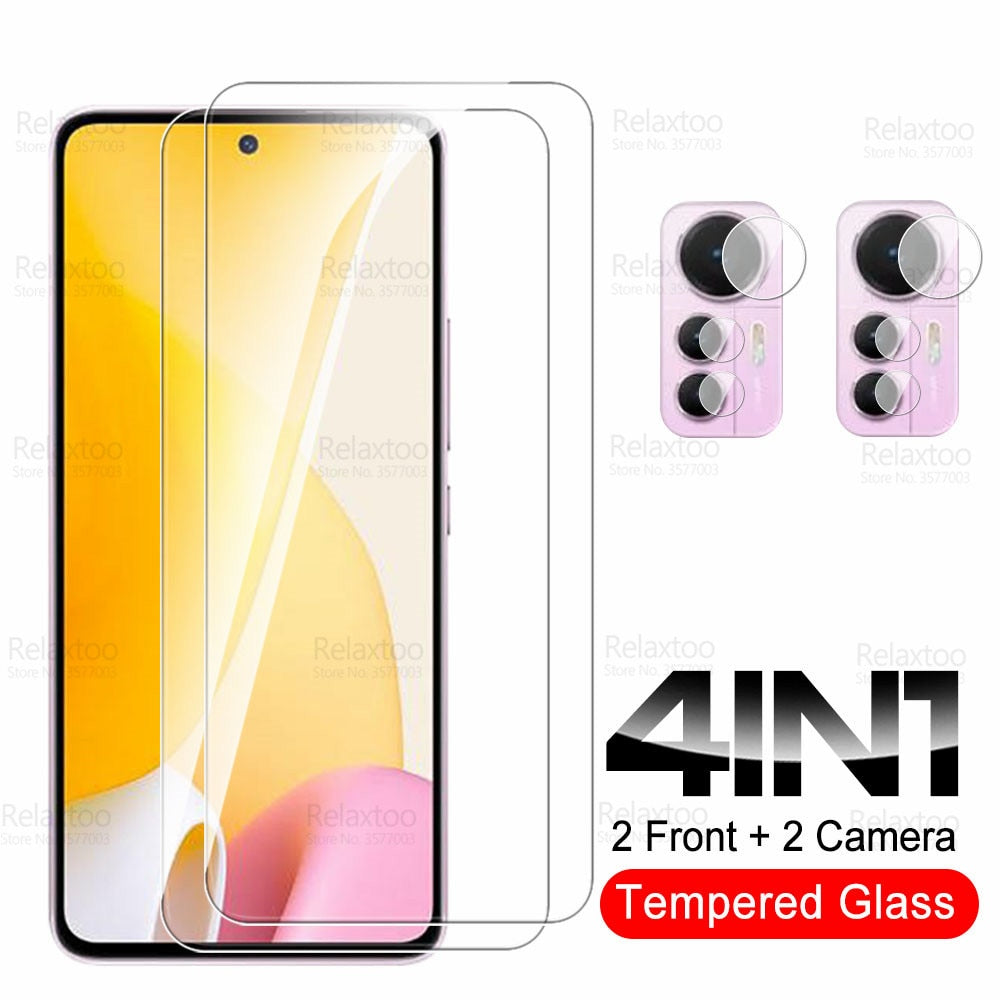 For Xiaomi 12 Lite Glass 4in1 Camera Tempered Glass Xiomi Xaomi Mi 12Lite Mi12 Light 5G Screen Protector Phone Protective Film