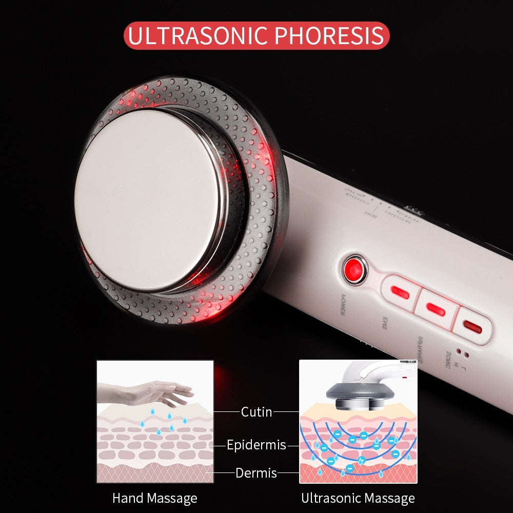 3-IN-1 Ultrasonic Cavitation Machine EMS Fat Burner Infrared Therapy Body Slimming Massager Cellulite Weight Loss Skin Tighten