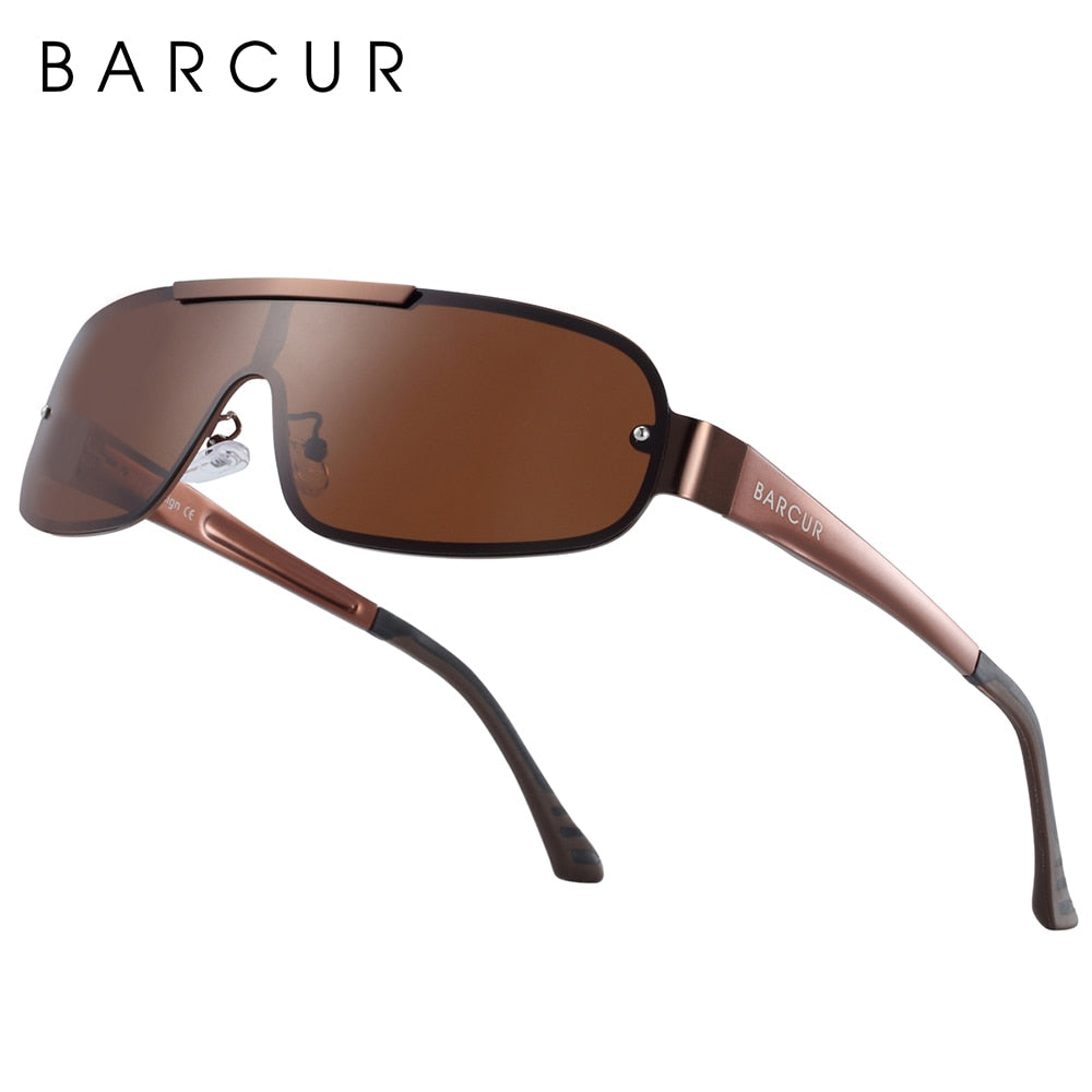 BARCUR Aluminum Magnesium Men&#39;s Sunglasses Pilot Driving Narrow Polarized Lens Man Sun Glass Women Gafas De Sol Shades