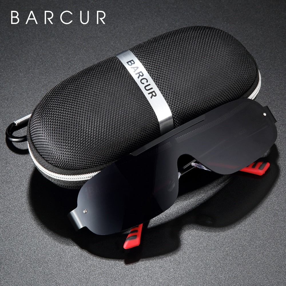 BARCUR Aluminum Magnesium Men&#39;s Sunglasses Pilot Driving Narrow Polarized Lens Man Sun Glass Women Gafas De Sol Shades