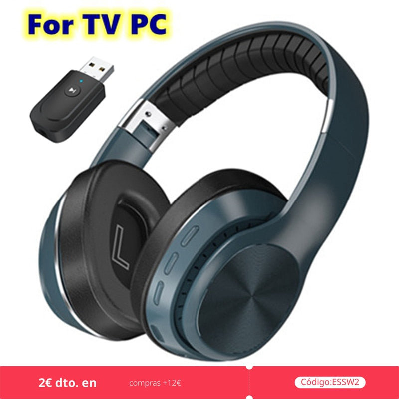 8D Stereo TV Wireless Headphones with Television TV PC AUX Audio Bluetooth Adapter for Phone Laptop PC Speaker Bluetooth Headset